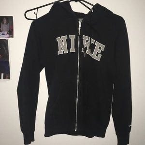 Nike black hoodie zip up
